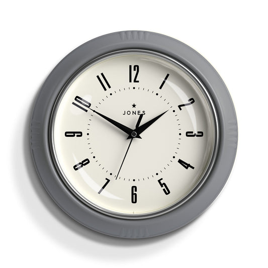 Jones Ketchup wall clock in grey 24cm