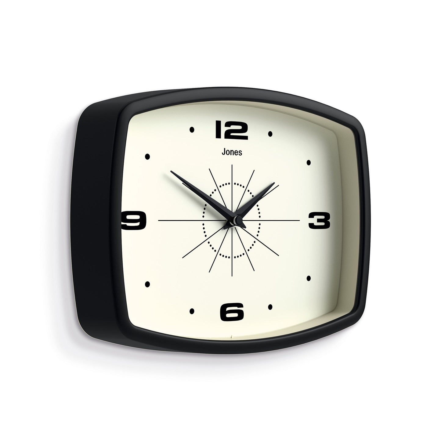 Jones Movie wall clock in black 25cm